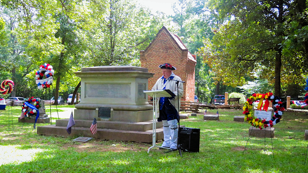 Compatriot Hal Gonzales delivering the keynote speech on General Thomas Sumter in South Carolina.